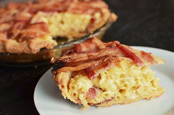 how-to-make-a-macaroni-and-cheese-pie-with-a-bacon image