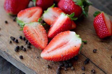 strawberries-black-pepper-balsamic-basil image