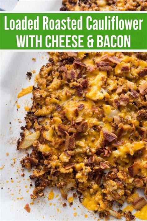 low-carb-roasted-cauliflower-recipe-w-bacon-cheese image