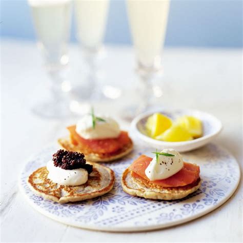 smoked-salmon-and-caviar-blinis-snack image