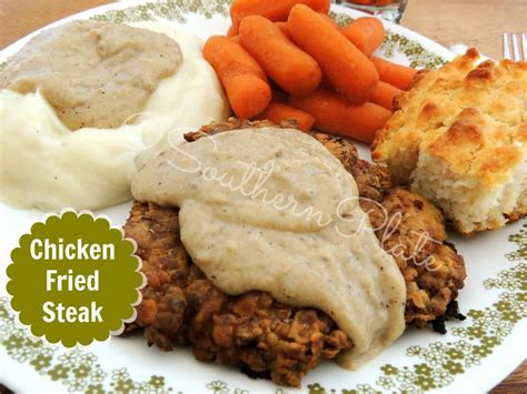 chicken-fried-steak-recipe-with-gravy-southern-plate image