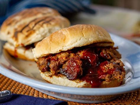 bison-meatloaf-burgers-with-bbq-sauce-recipe-food image