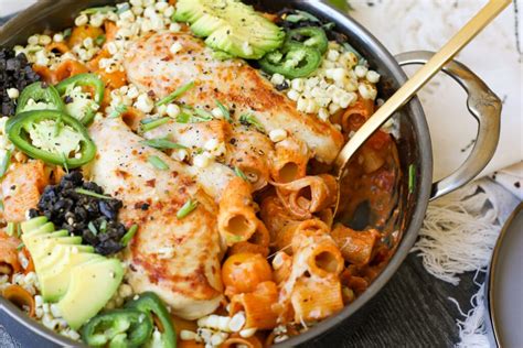 chicken-enchilada-pasta-healthyish-foods image