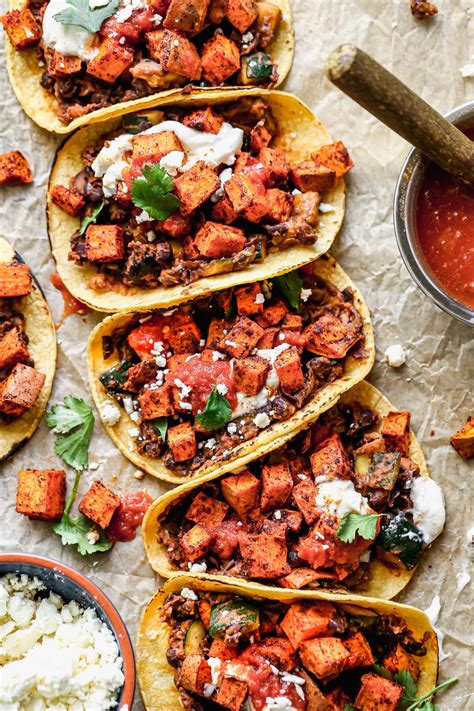 vegetarian-tacos-with-sweet-potatoes-and-black-beans image