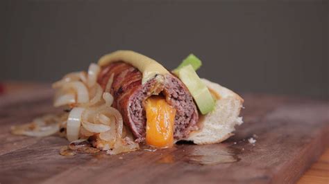 how-to-make-a-cheese-stuffed-burger-dog-recipe-thrillist image