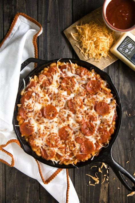 pepperoni-mac-and-cheese-skillet-recipe-the-forked image