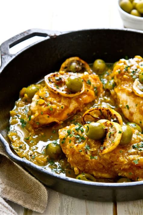 one-pan-moroccan-lemon-olive-chicken-a-communal-table image