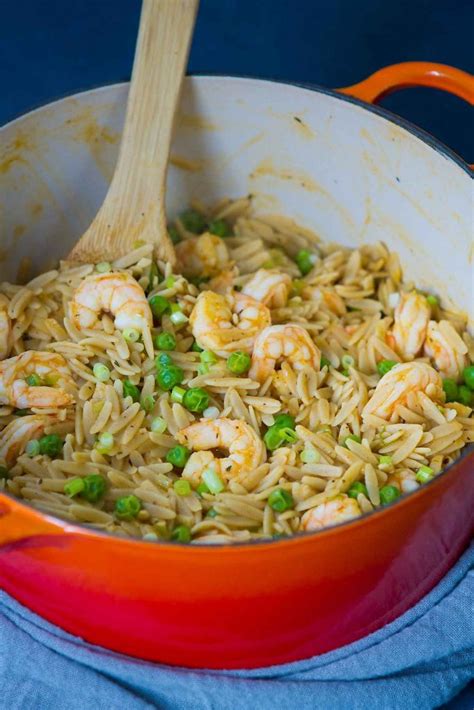 one-pot-orzo-with-shrimp-peas-less-than-30 image