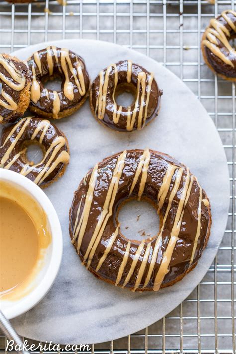 baked-peanut-butter-banana-donuts-with-chocolate image