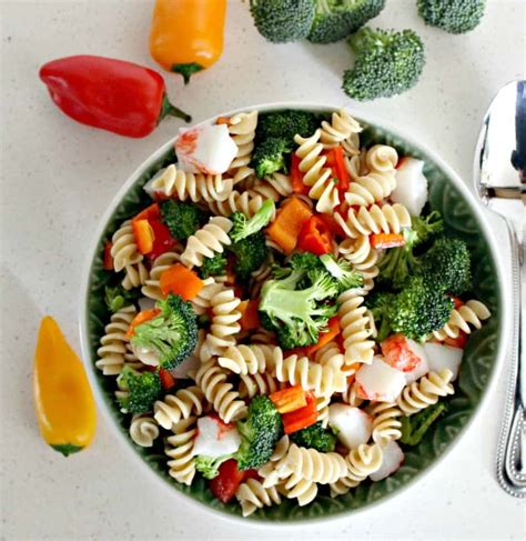 quick-and-easy-broccoli-pasta-seafood-salad image