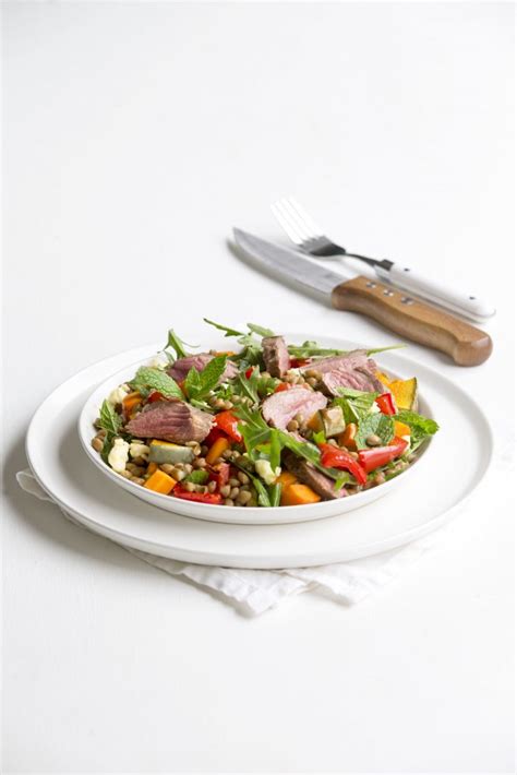 lamb-with-lentil-and-mint-salad-healthy-food-guide image