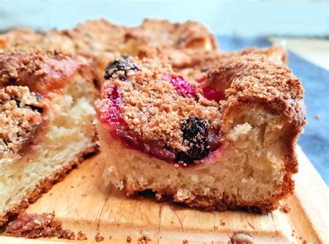 plum-brioche-with-cinnamon-crumble-topping image