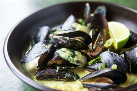 coconut-curry-mussels-recipe-simply image
