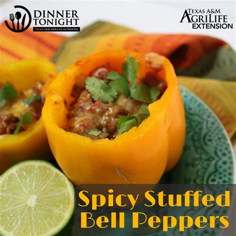 spicy-stuffed-bell-peppers-dinner-tonight image