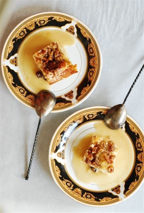 white-chocolate-pecan-bread-pudding-with-whiskey image