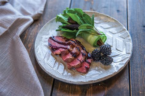 pan-seared-duck-breast-with-blackberry-wine-reduction image