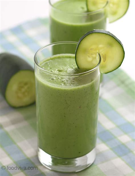 how-to-make-cucumber-smoothie-with-yogurt-and image