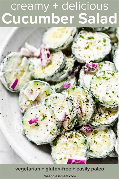 best-creamy-cucumber-salad-recipe-the-endless-meal image