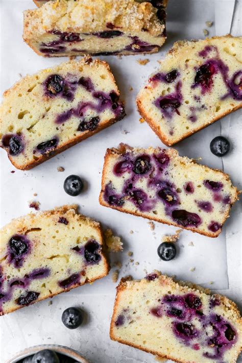 blueberry-lemon-sour-cream-pound-cake-with-lemon image