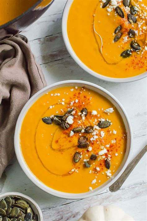 one-pot-savory-pumpkin-sweet-potato-soup-the image