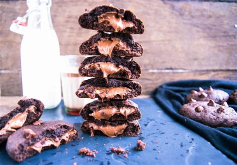 chocolate-nutella-lava-cookies-recipe-by-archanas image