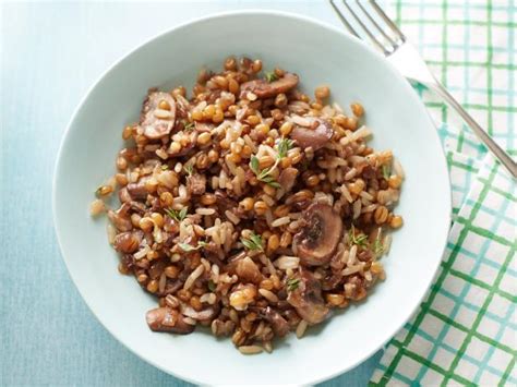 mushroom-wheat-berry-pilaf-recipes-cooking-channel image
