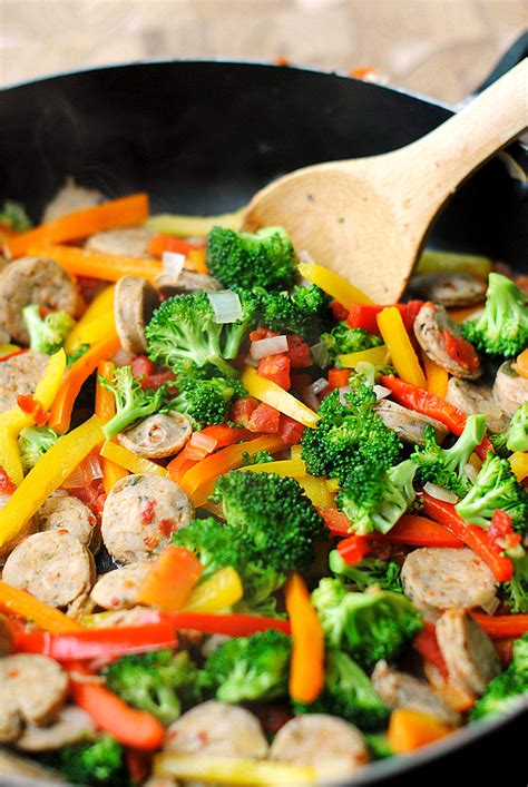 spicy-sausage-and-veggie-stir-fry-eat-yourself-skinny image