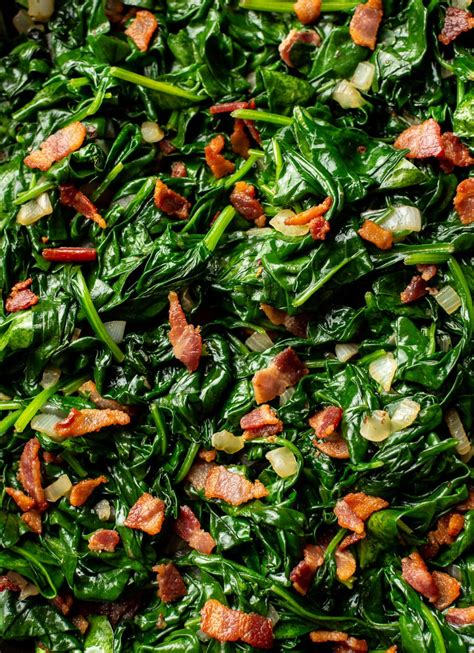sauted-spinach-with-bacon-salt-lavender image