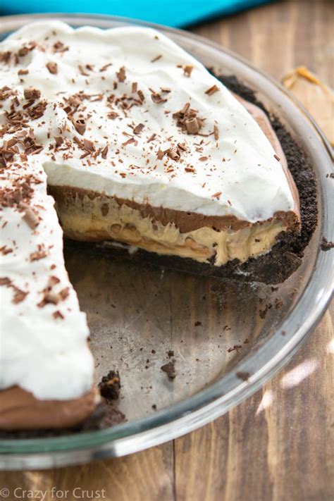 no-bake-peanut-butter-chocolate-cream-pie-crazy image