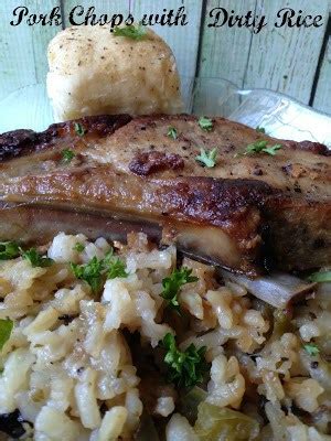 pork-chops-with-dirty-rice-turnips-2-tangerines image