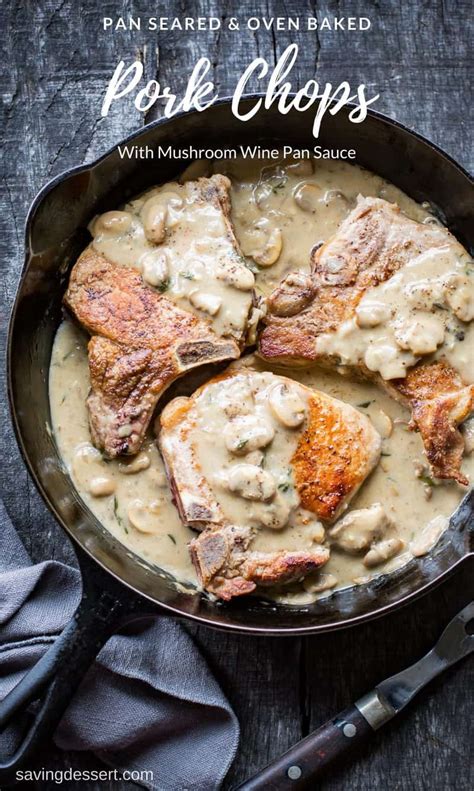 pork-chops-with-mushroom-wine-pan-sauce-saving image