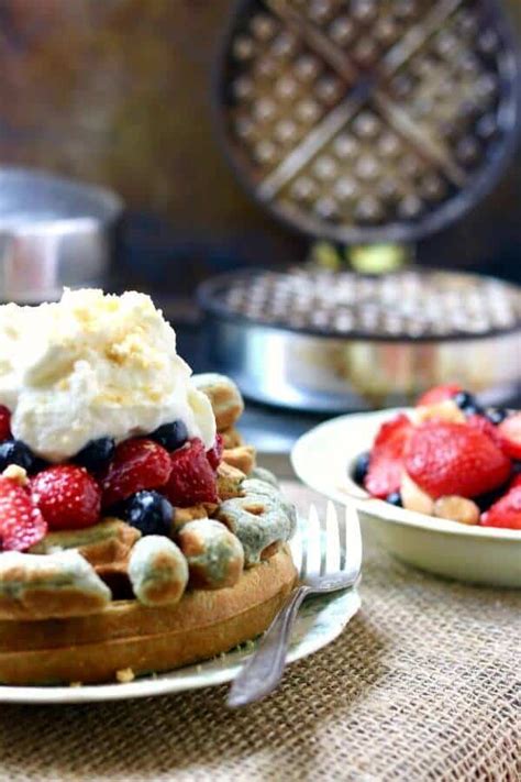 blue-cornmeal-waffles-red-white-blue-brunch image