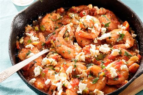 spicy-shrimp-with-feta-ouzo-and-cilantro-diane-kochilas image