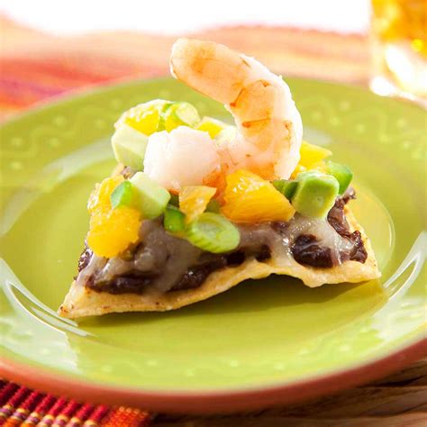 shrimp-black-bean-nachos-with-citrus-salsa-isadora image