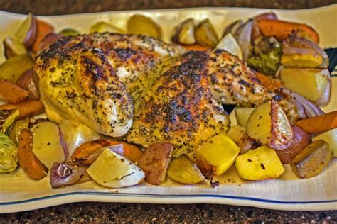 garlic-roast-chicken-with-roasted-root-vegetables image