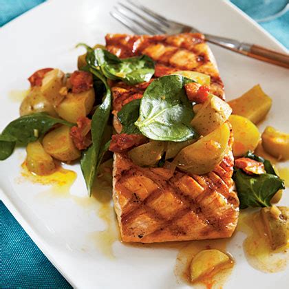grilled-salmon-with-chorizo-and-fingerlings image