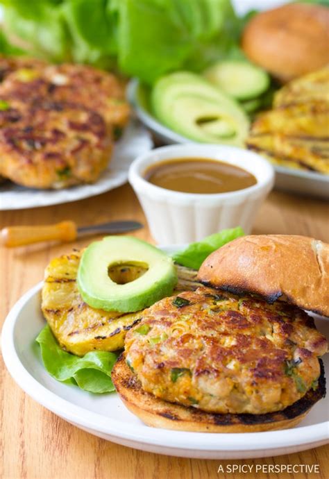 ahi-tuna-burgers-with-grilled-pineapple-a-spicy image