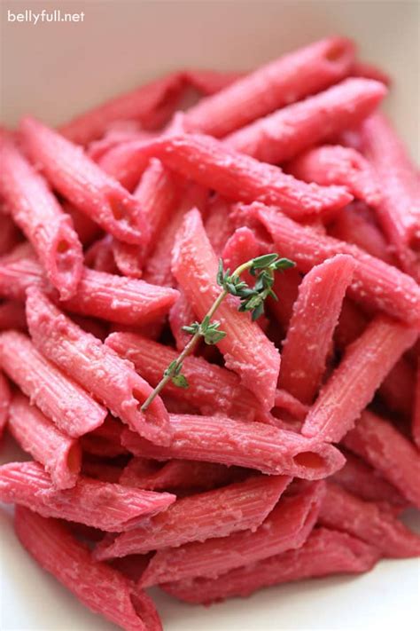 pasta-with-creamy-beet-sauce-belly-full image