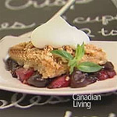 almond-cherry-fruit-crisp-canadian-living image
