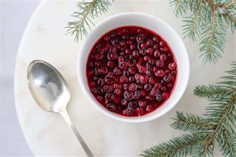 no-cook-lingonberry-sauce-stirred-lingonberries image