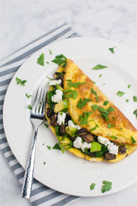 mushroom-and-spinach-omelet-with-goat-cheese image