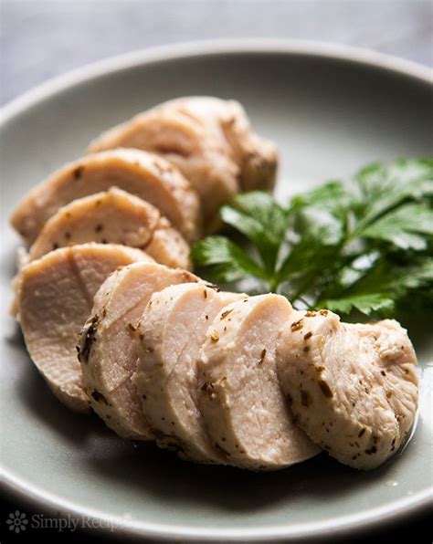 restaurant-style-poached-chicken-recipe-simply image