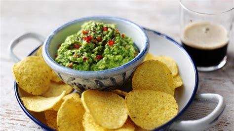 green-pea-dip-with-nachos-recipe-bbc-food image