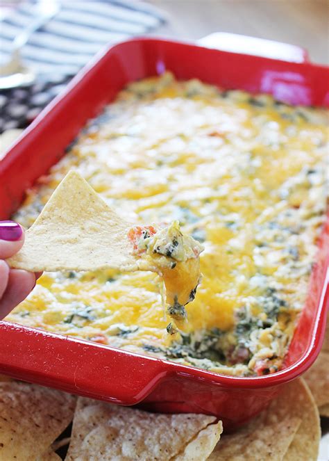 the-best-hot-and-cheesy-spinach-artichoke-dip image