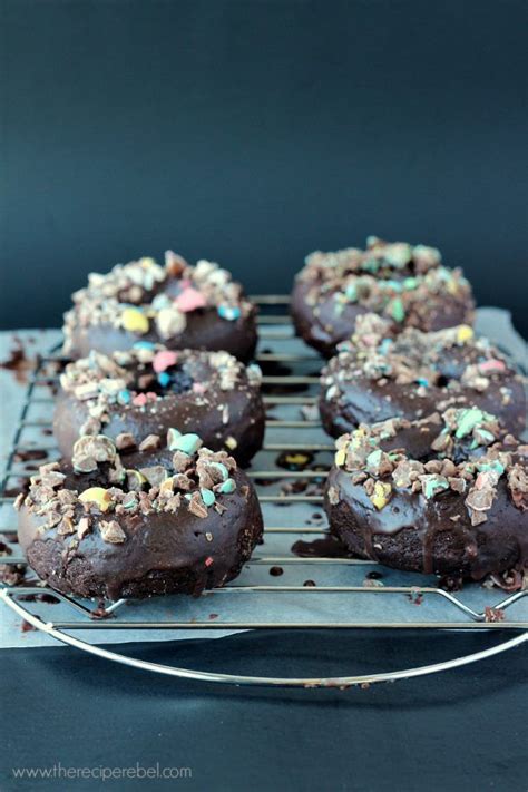 double-chocolate-easter-candy-doughnuts-the image