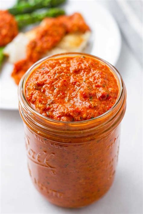 romesco-sauce-with-roasted-garlic-cooking-for-my-soul image