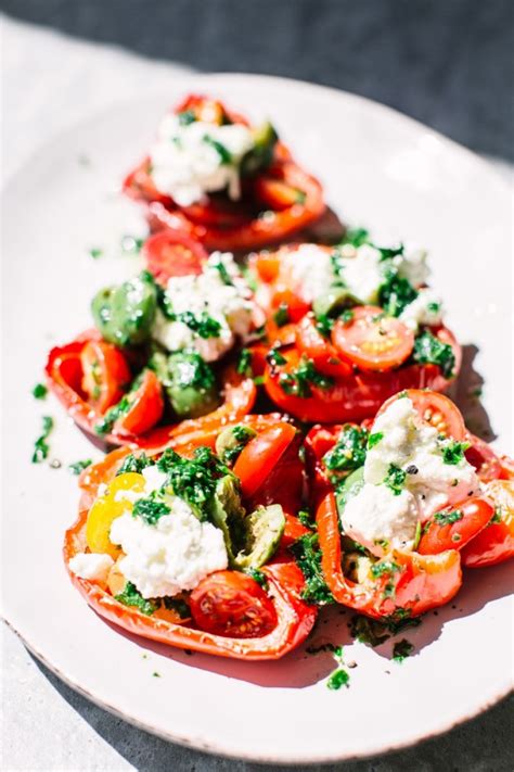roasted-peppers-with-ricotta-cherry-tomatoes image