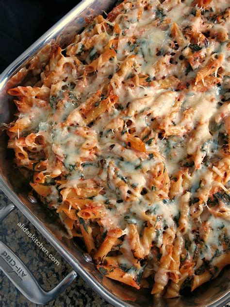 three-cheese-spinach-pasta-bake-alidas-kitchen image