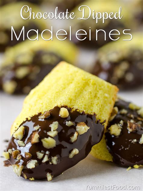 easy-chocolate-dipped-madeleines-recipe-yummiest image