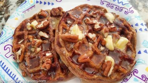 pumpkin-chaffle-recipe-with-glaze-low-carb-inspirations image